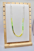 Baseline Green & Yellow Beaded Tennis Necklace | A. Halliday & Co.