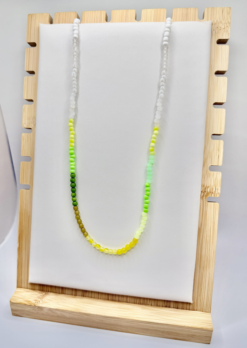 Baseline Green & Yellow Beaded Tennis Necklace | A. Halliday & Co.