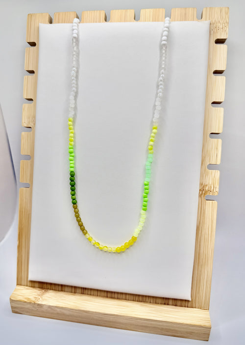 Baseline Green & Yellow Beaded Tennis Necklace | A. Halliday & Co.
