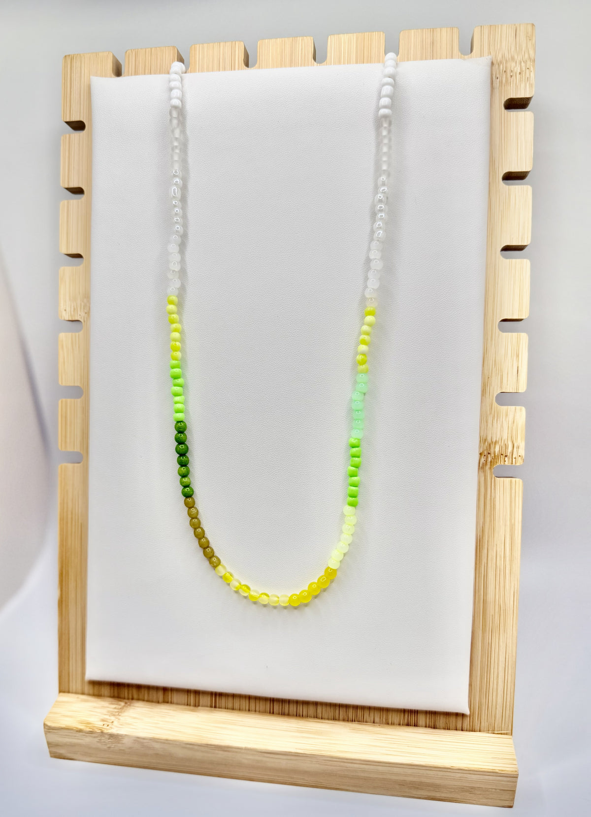 Baseline Green & Yellow Beaded Tennis Necklace | A. Halliday & Co.