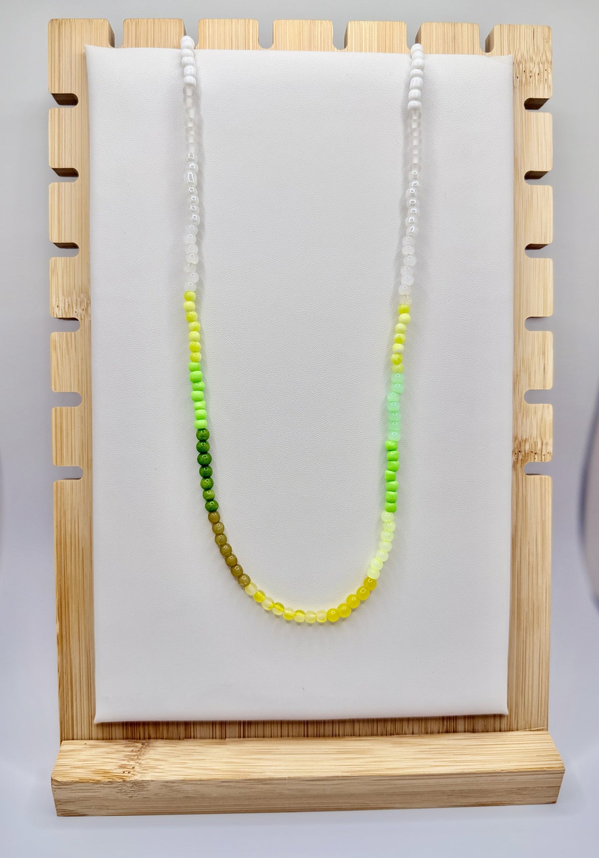 Baseline Green & Yellow Beaded Tennis Necklace | A. Halliday & Co.