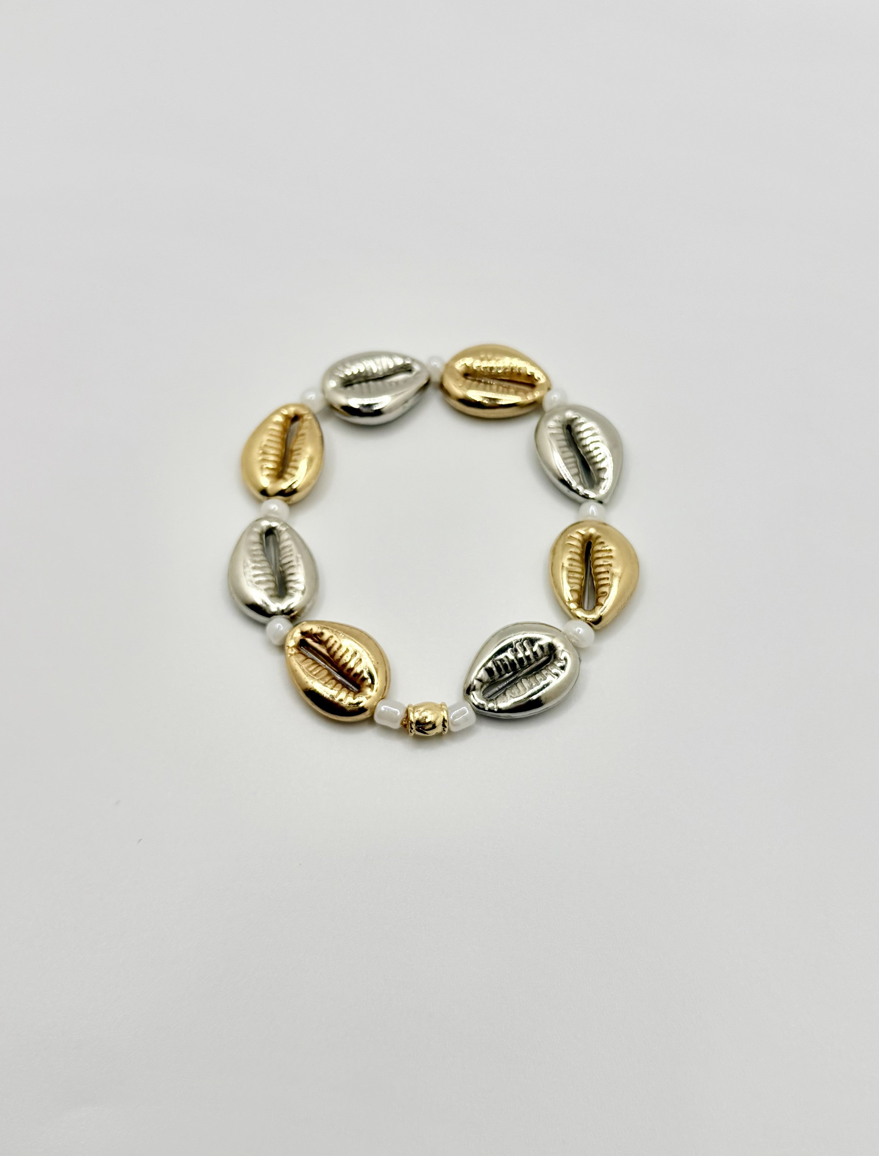 Golden Tide Cowrie Bracelet