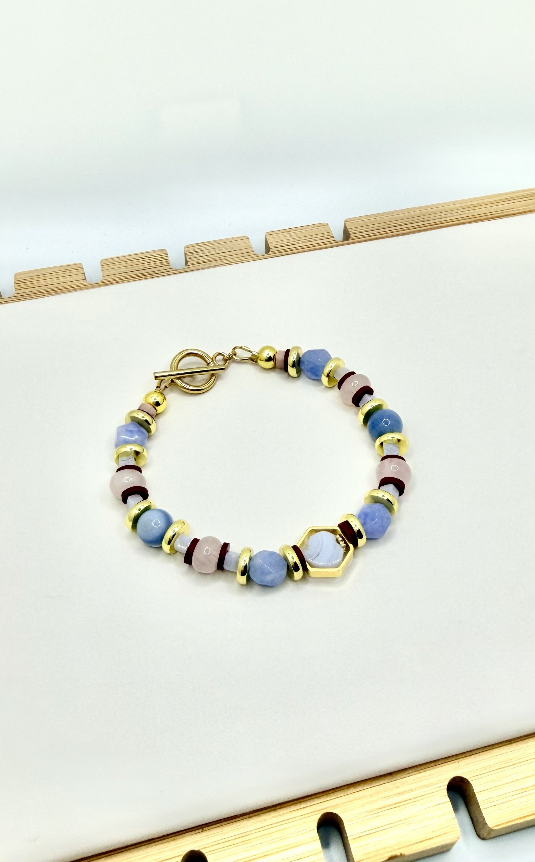 Bordeaux Blue Beaded Bracelet | A. Halliday & Co.