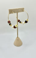 Bordeaux Pearl Hoop Earrings | A. Halliday & Co.