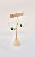 Verdant Tide Green & Blue Hoop Earrings | A. Halliday & Co.