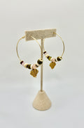 Bordeaux Cove Shell Hoop Earrings | A. Halliday & Co.