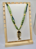 Verdant Tide Green Scarf Fish Necklace | A. Halliday & Co.