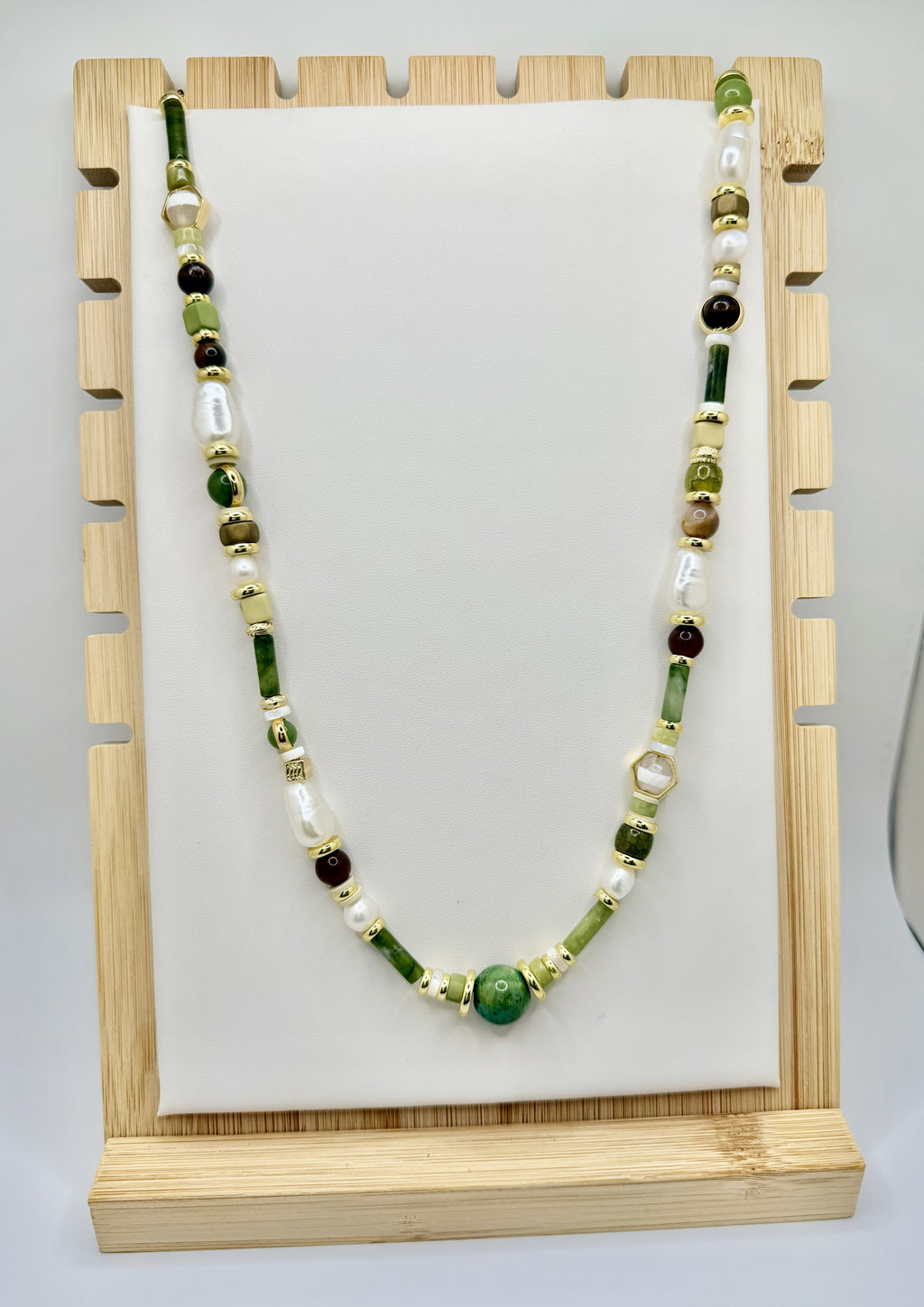 Verdant Coast Green Beaded Necklace | A. Halliday & Co.