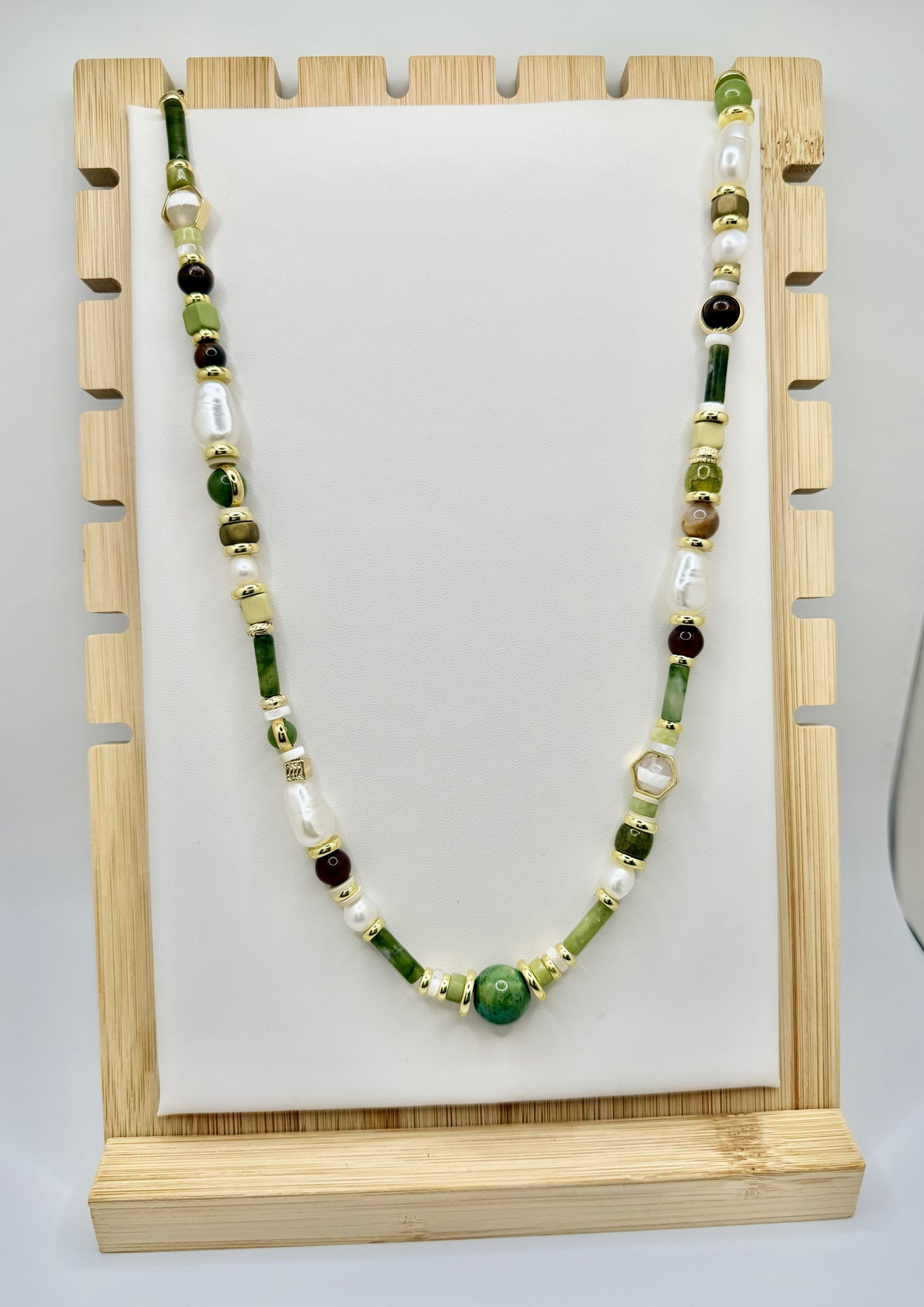 Verdant Coast Green Beaded Necklace | A. Halliday & Co.