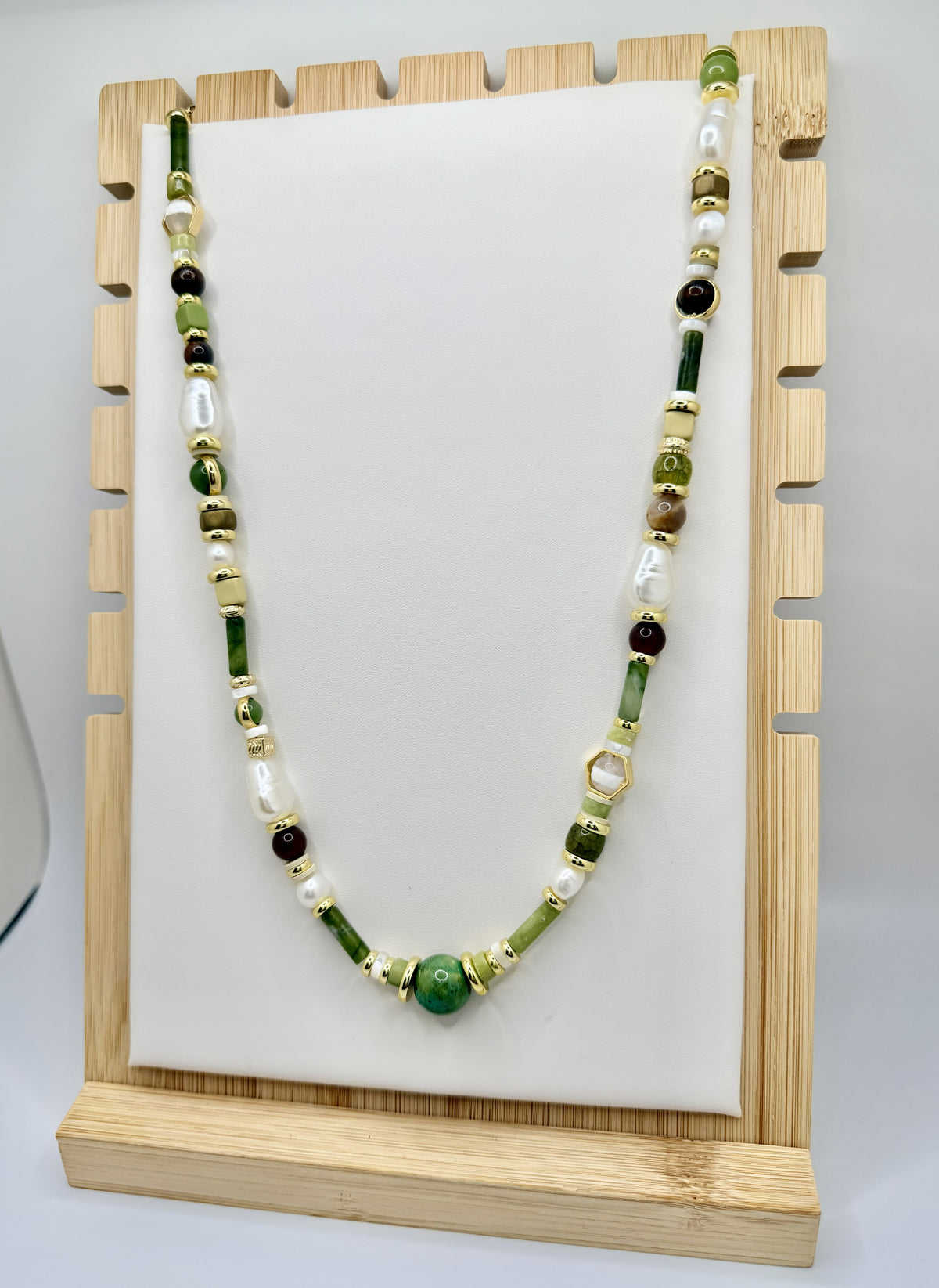 Verdant Coast Green Beaded Necklace | A. Halliday & Co.