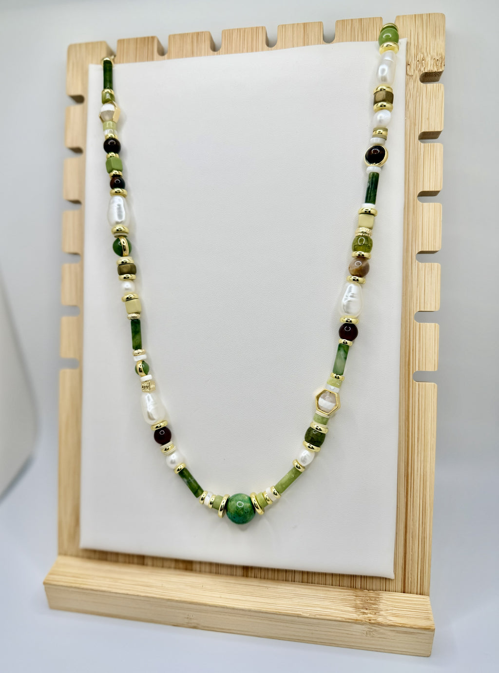 Verdant Coast Green Beaded Necklace | A. Halliday & Co.