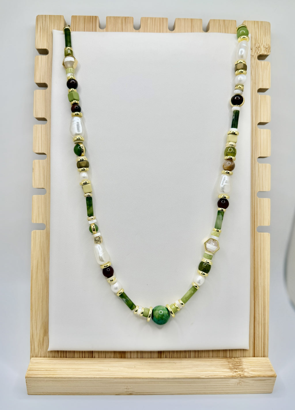 Verdant Coast Green Beaded Necklace | A. Halliday & Co.