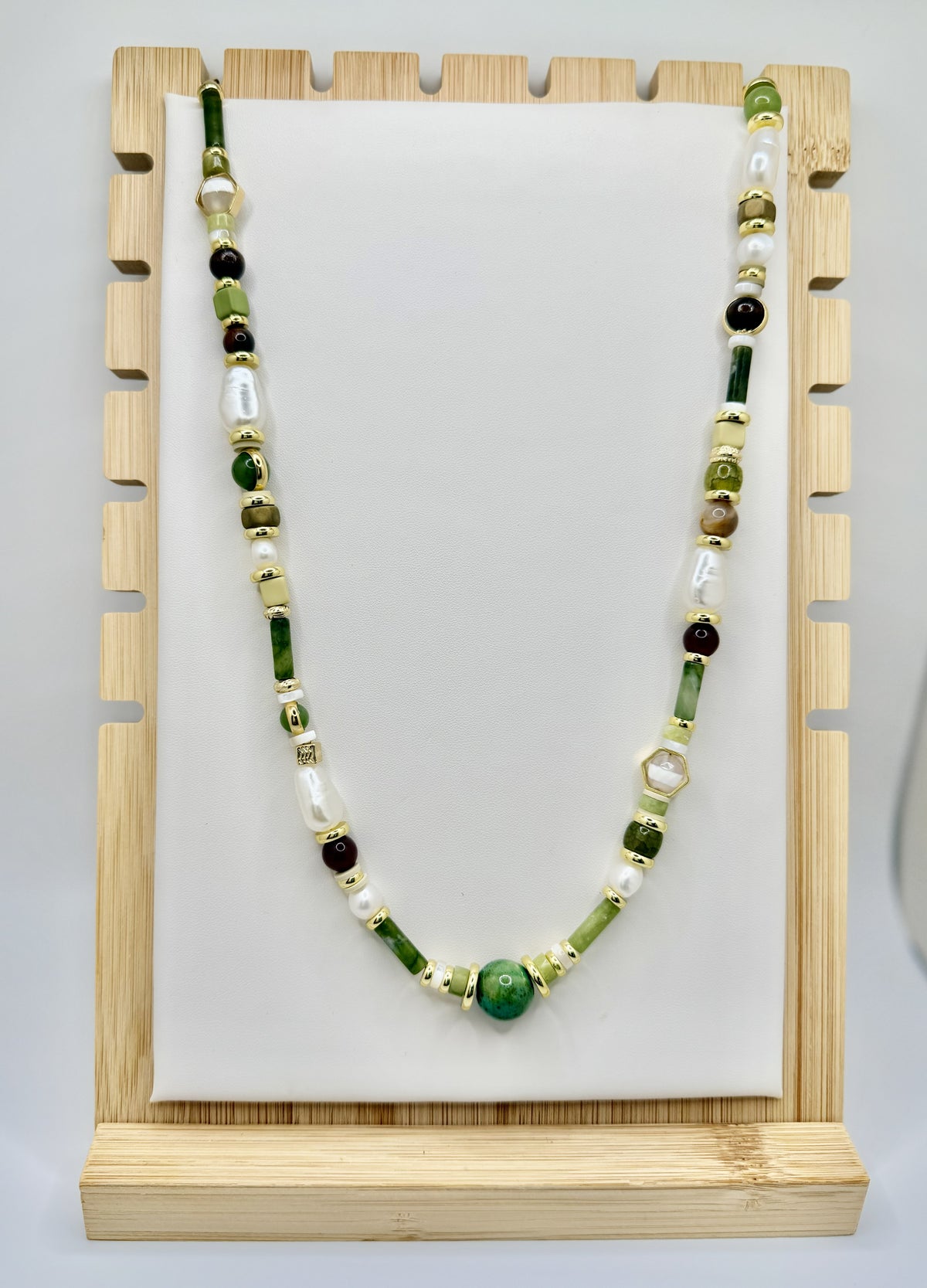 Verdant Coast Green Beaded Necklace | A. Halliday & Co.