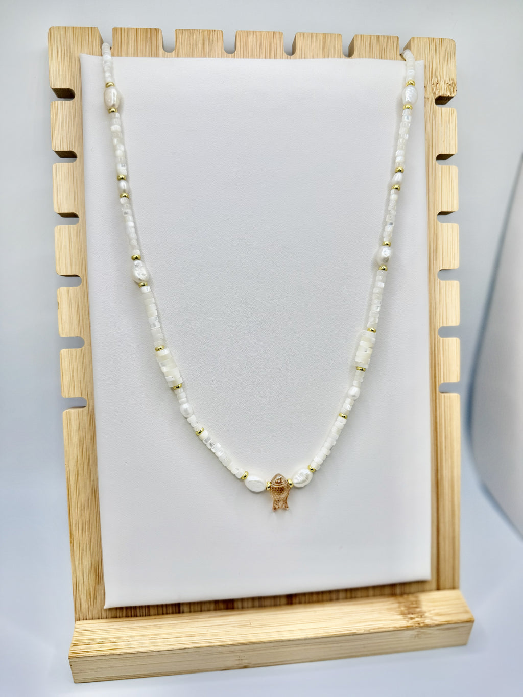 Pearl Shoal Ivory & Pearl Fish Necklace | A. Halliday & Co.