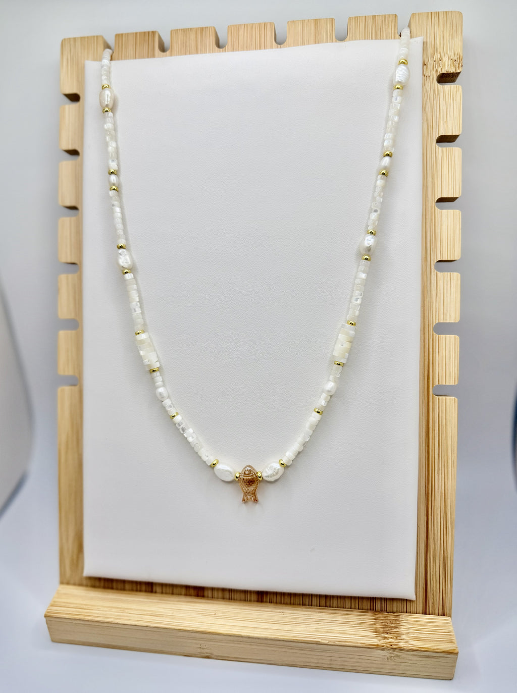 Pearl Shoal Ivory & Pearl Fish Necklace | A. Halliday & Co.