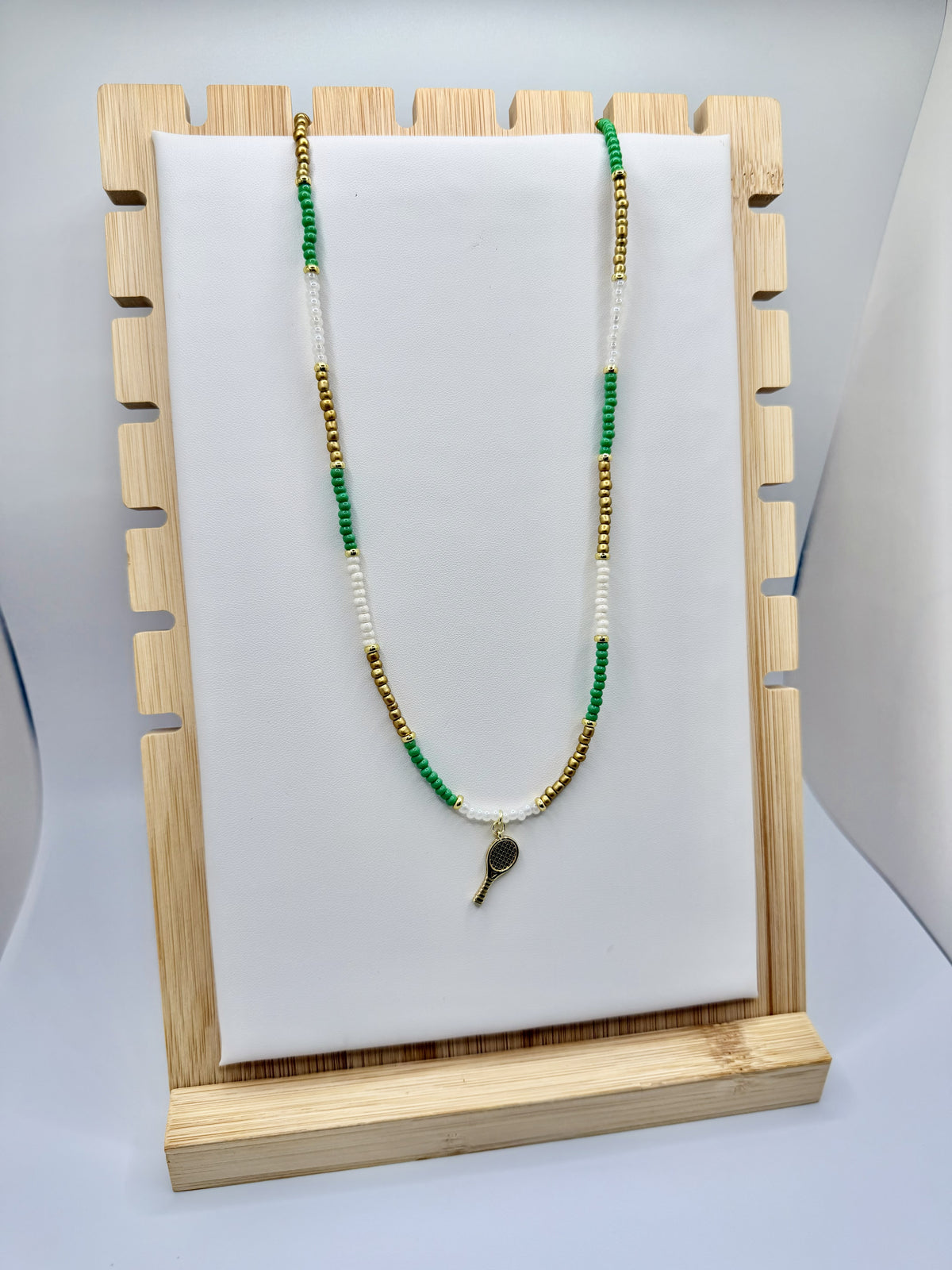 Clubhouse Green Tennis Necklace | A. Halliday & Co.