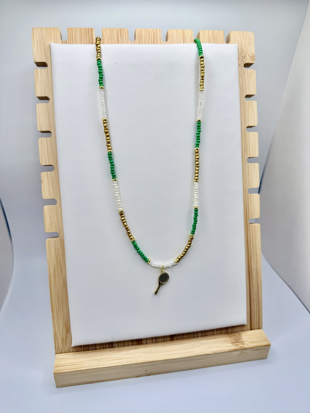 Clubhouse Green Tennis Necklace | A. Halliday & Co.