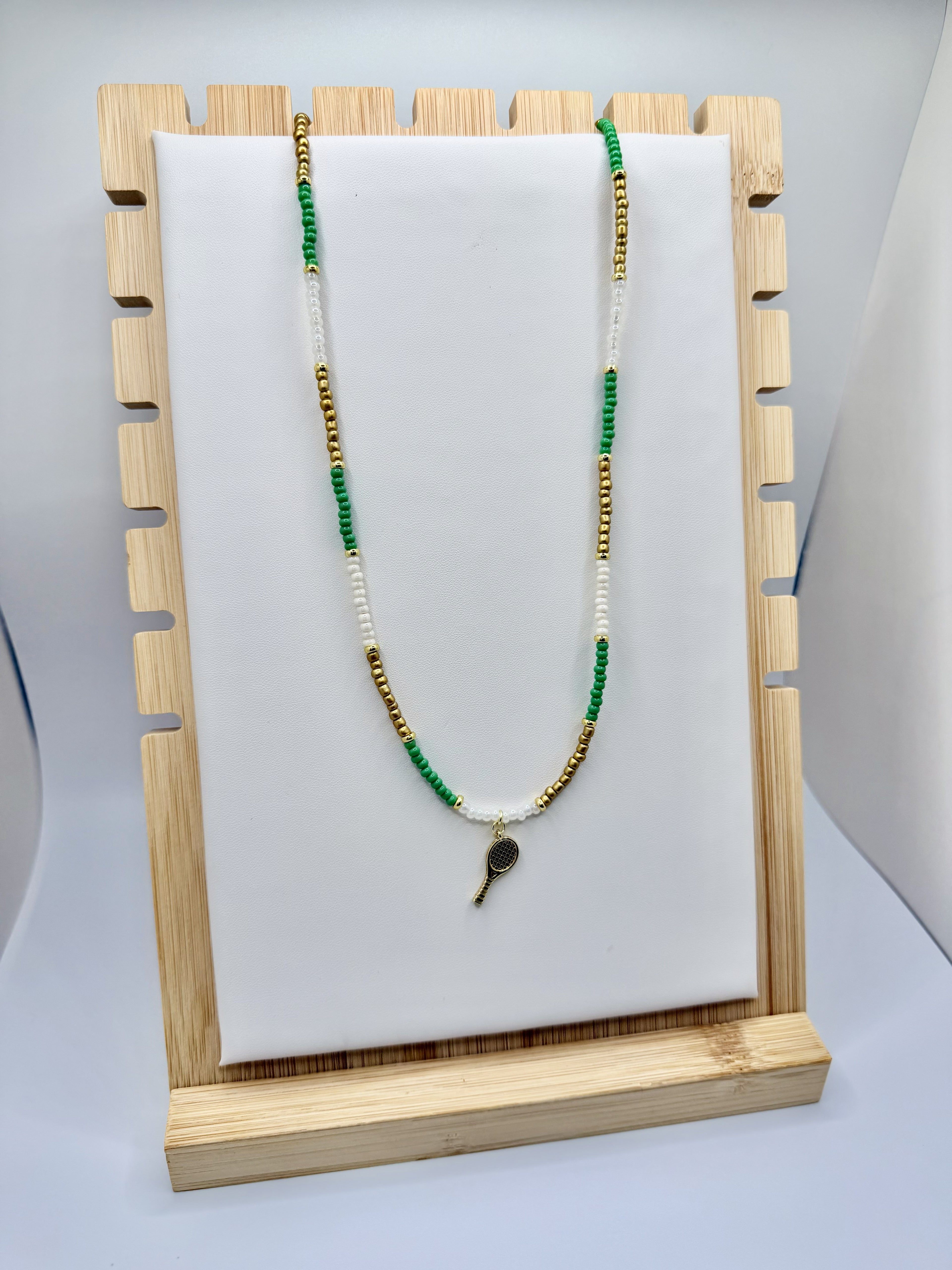 Clubhouse Green Tennis Necklace | A. Halliday & Co.