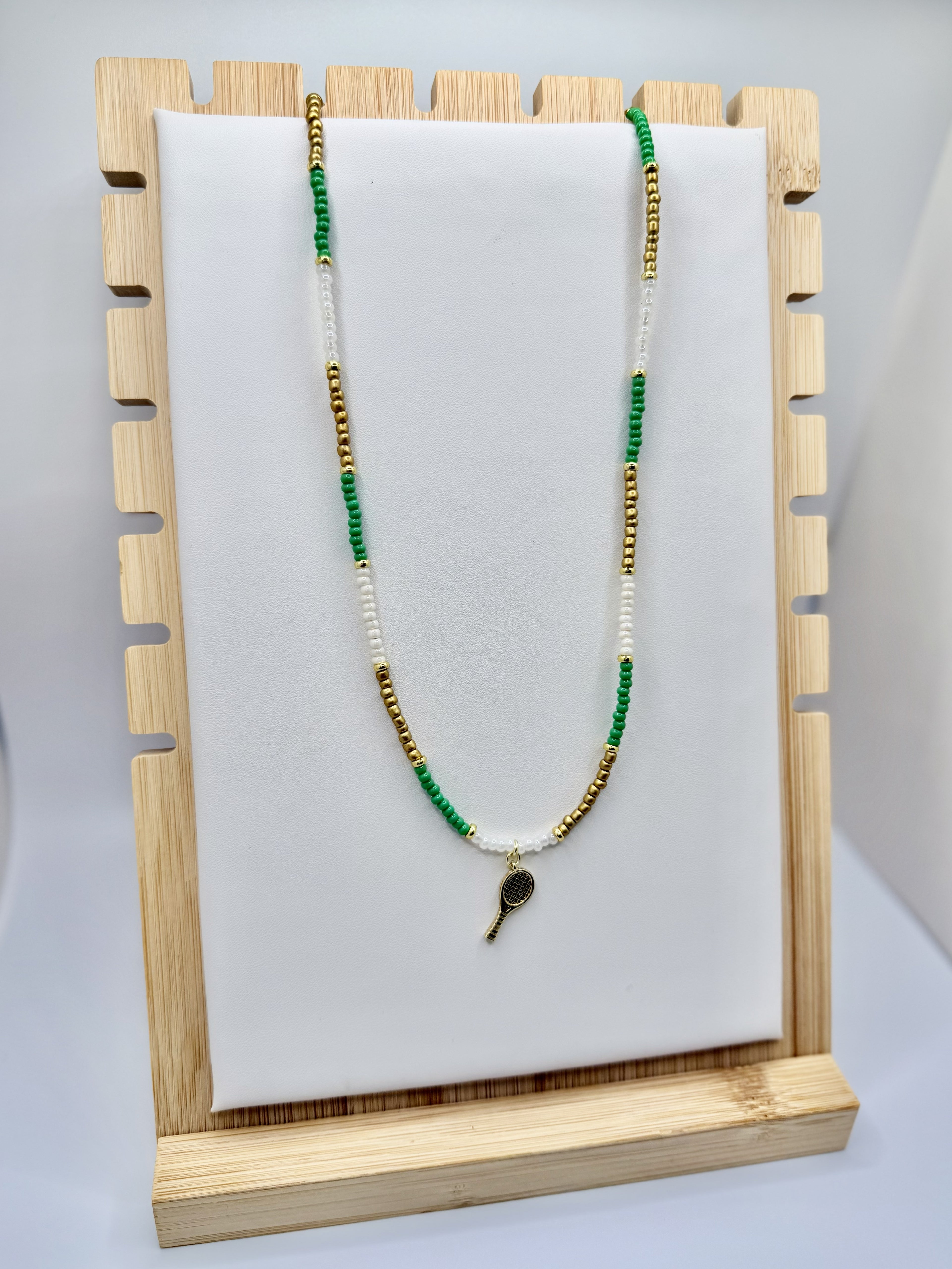 Clubhouse Green Tennis Necklace | A. Halliday & Co.