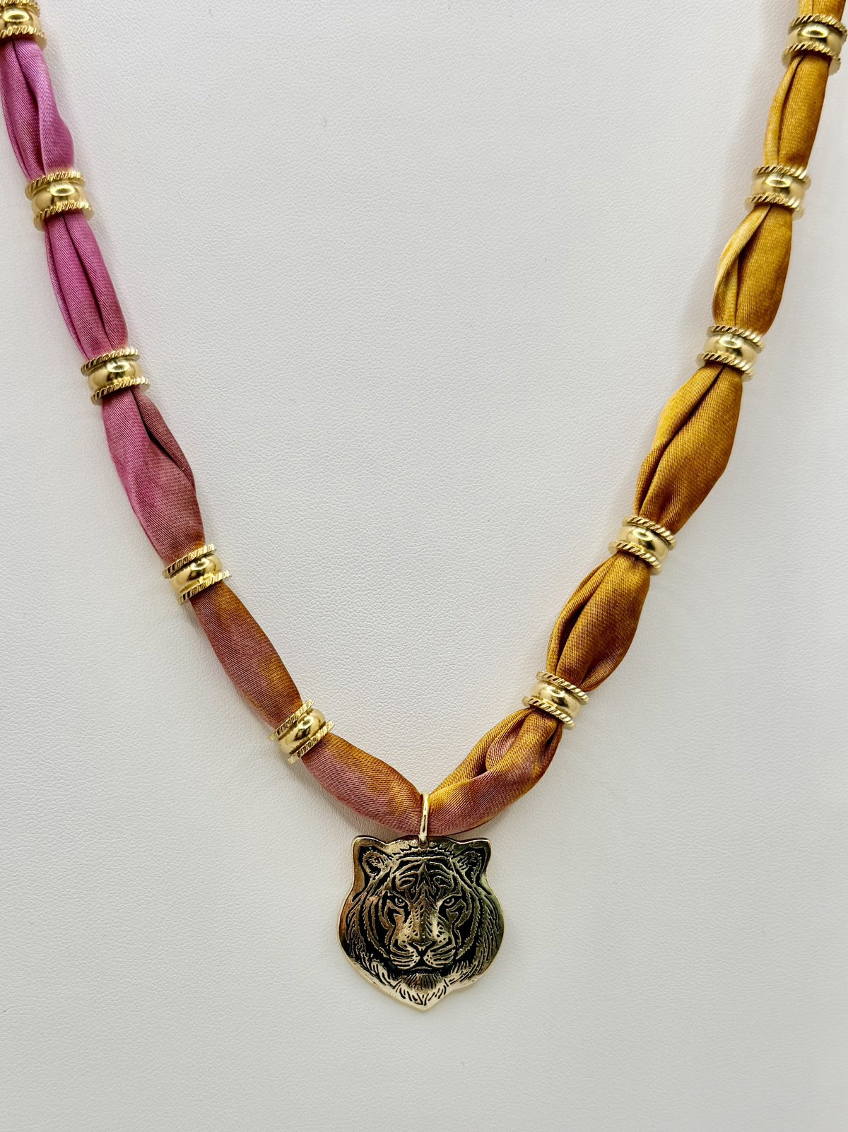 The Valley Tiger Fabric Necklace | Game Day Jewelry