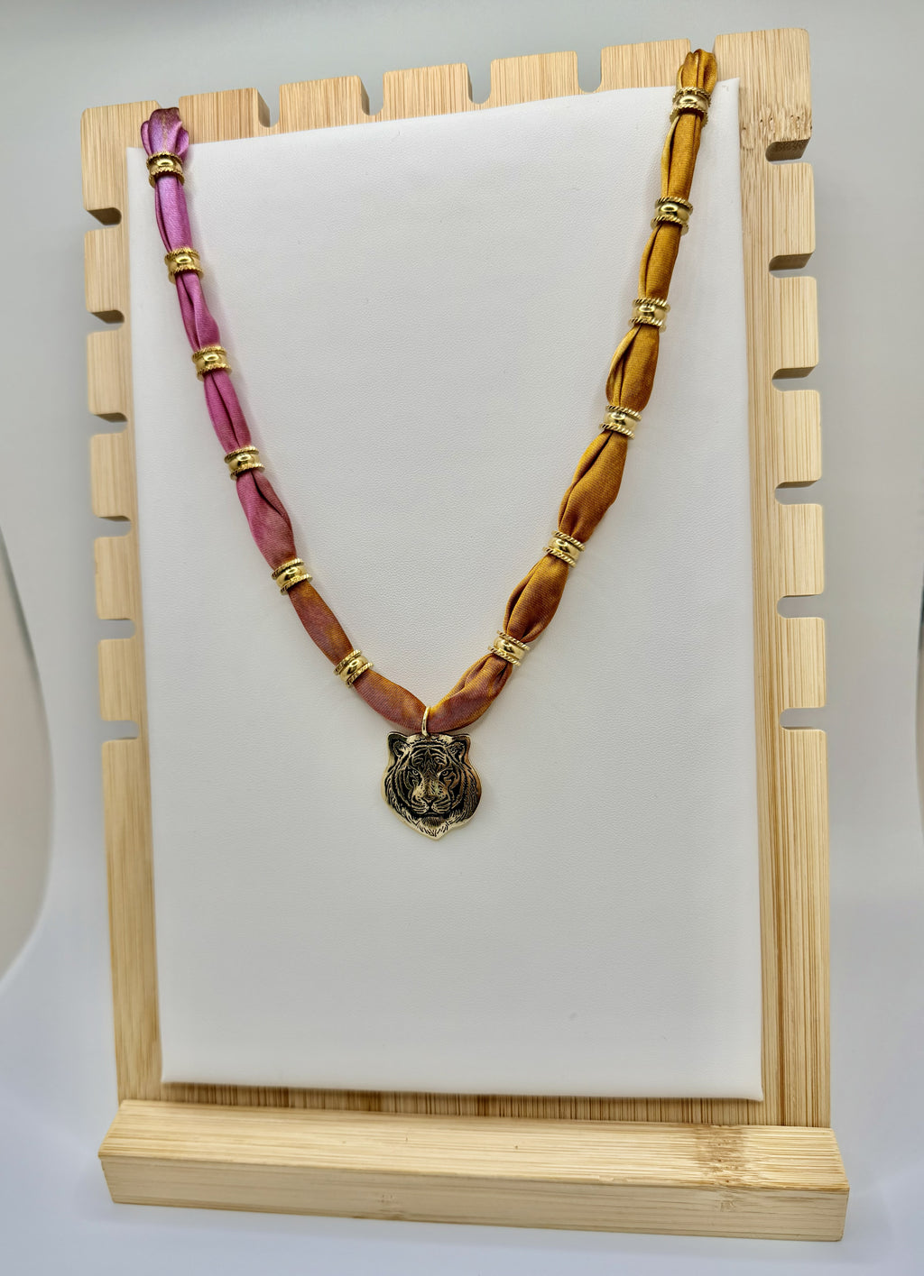 The Valley Tiger Fabric Necklace | Game Day Jewelry