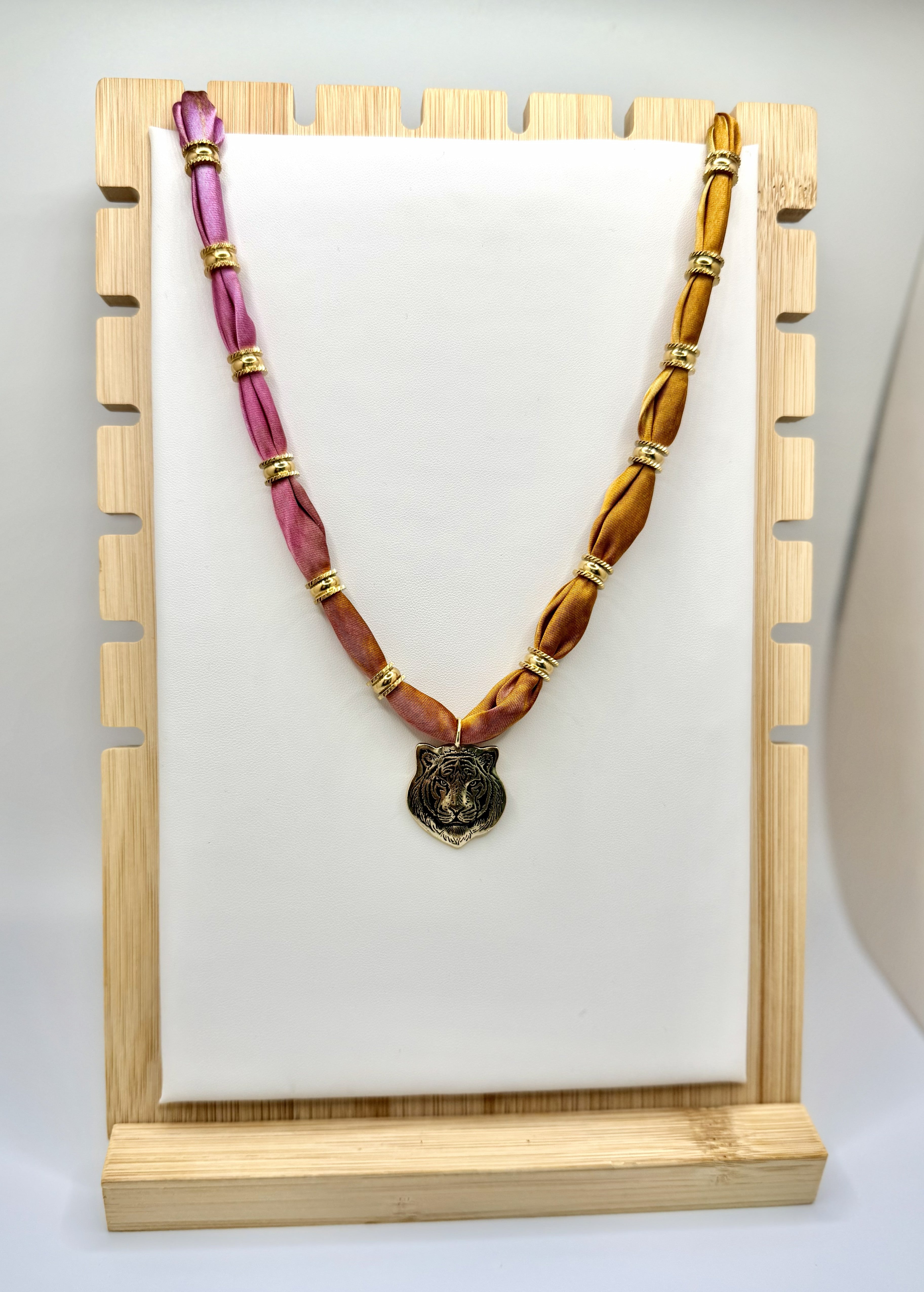 The Valley Tiger Fabric Necklace | Game Day Jewelry