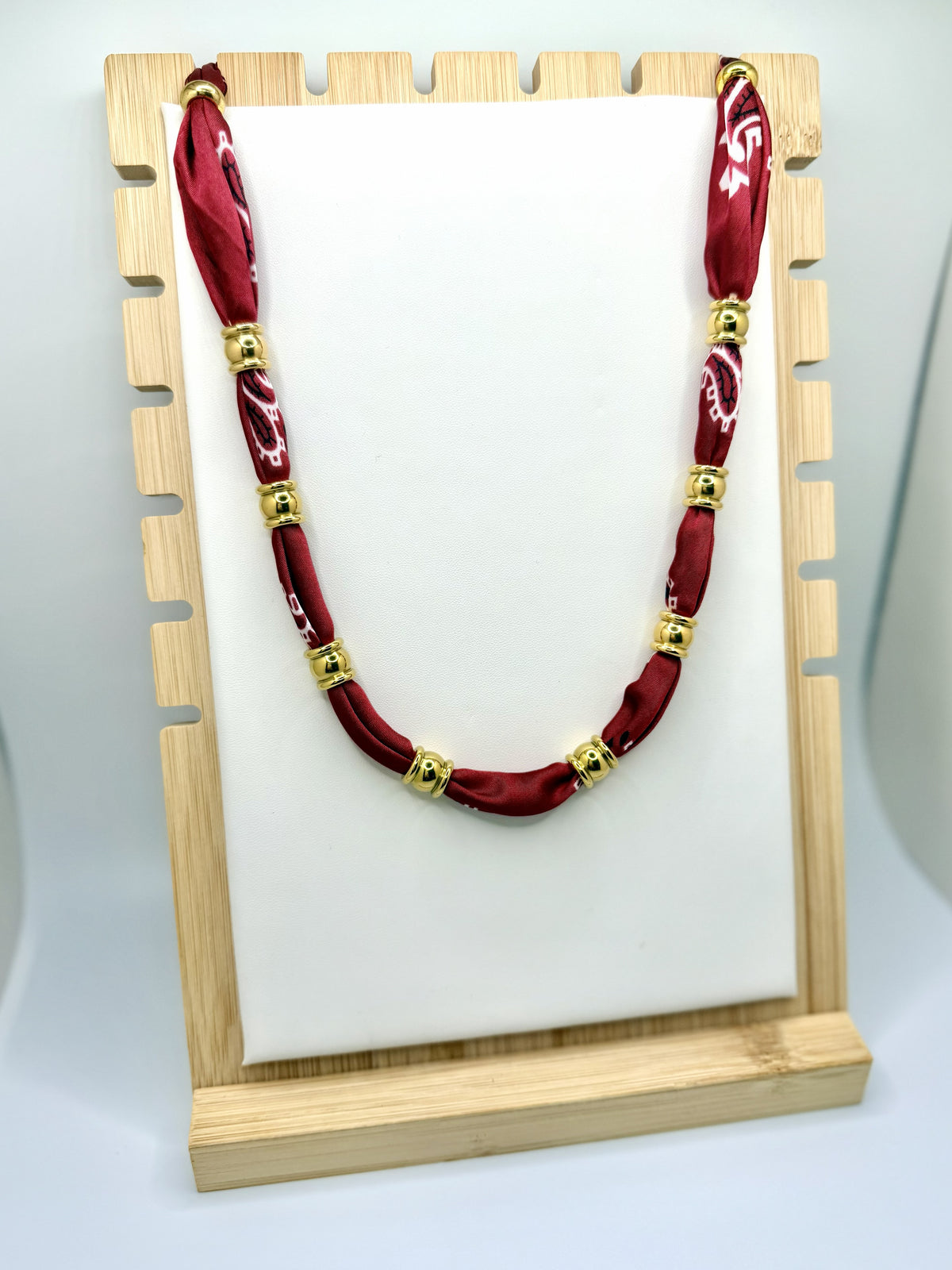Garnet Scarf Statement Necklace | A. Halliday & Co.