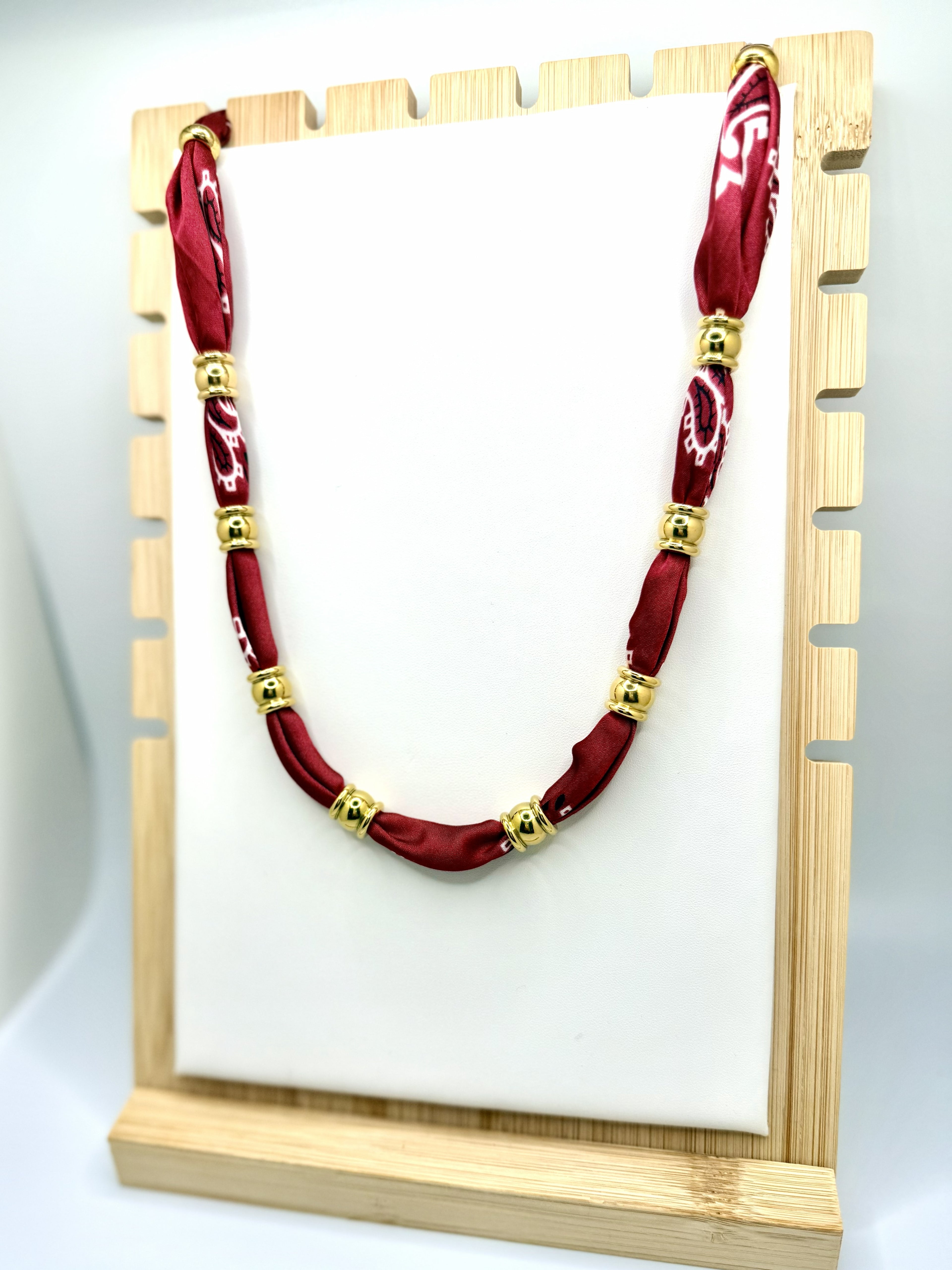 Garnet Scarf Statement Necklace | A. Halliday & Co.