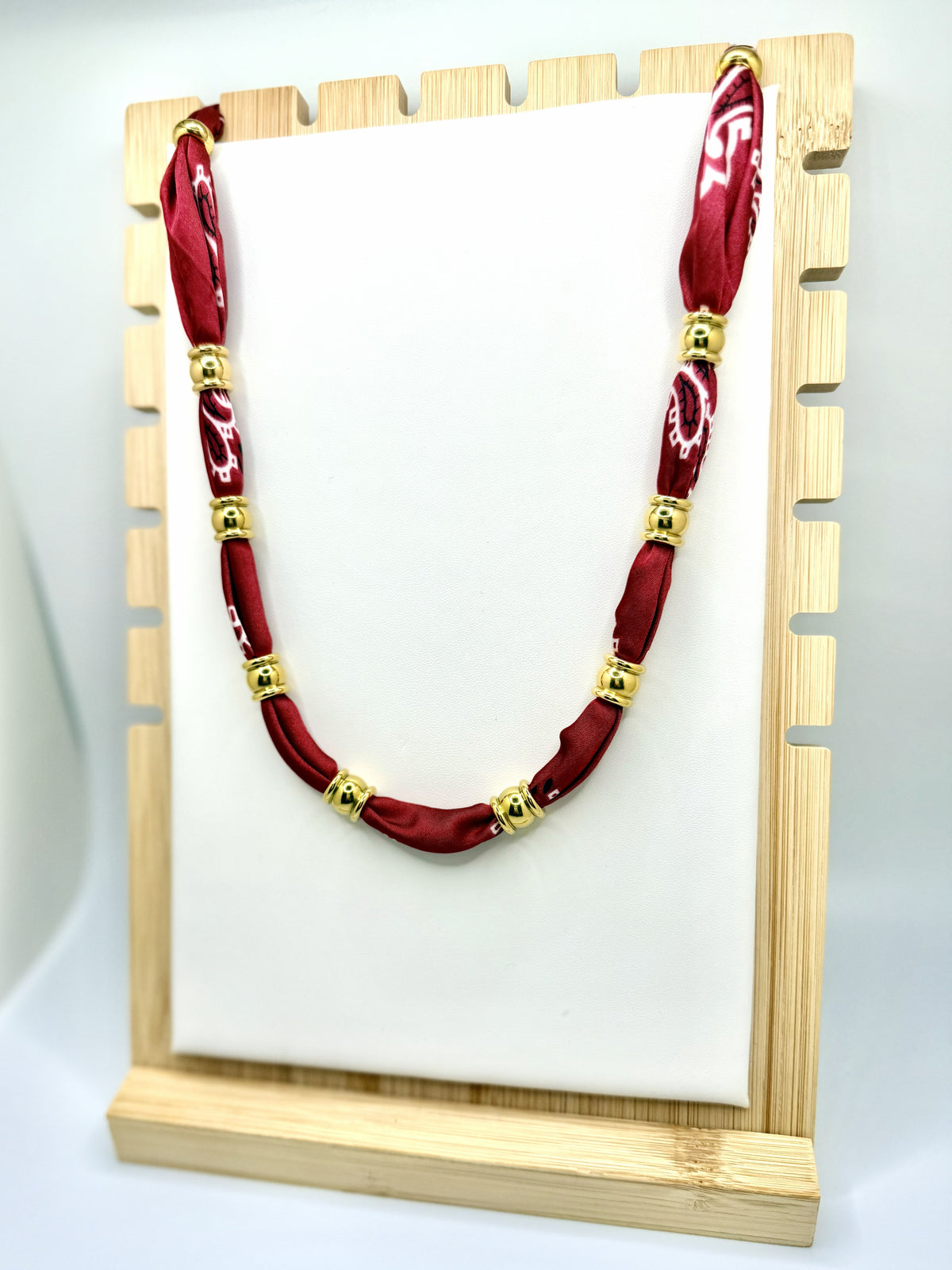 Garnet Scarf Statement Necklace | A. Halliday & Co.