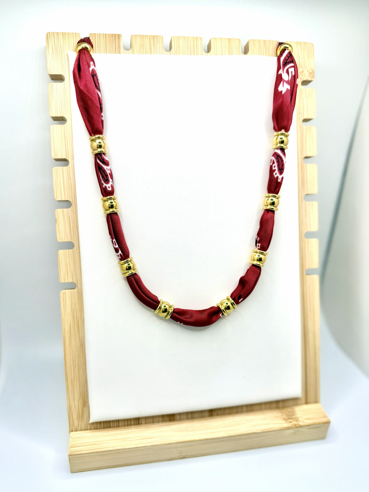 Garnet Scarf Statement Necklace | A. Halliday & Co.
