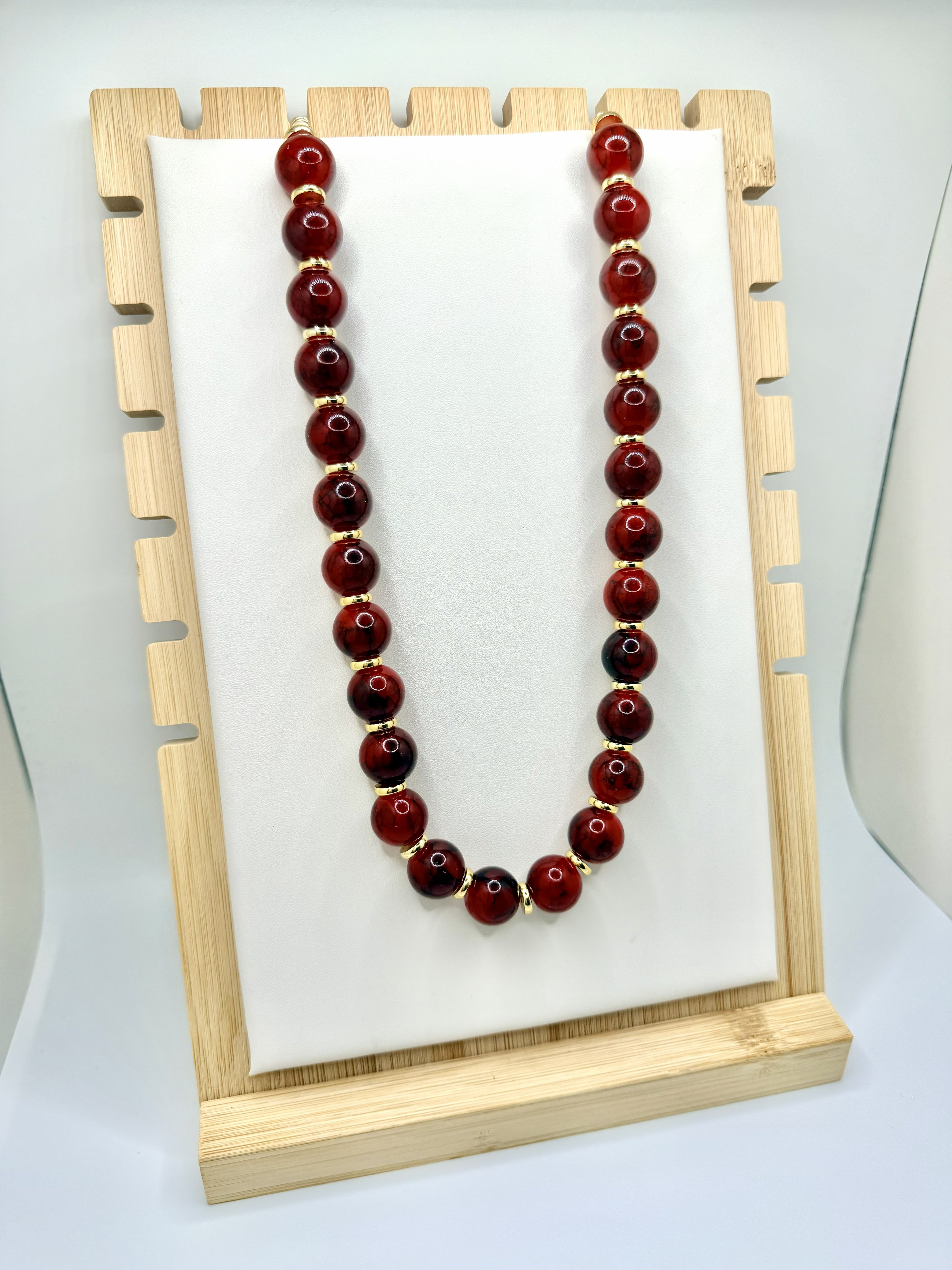 Garnet Legacy Beaded Necklace | A. Halliday & Co.