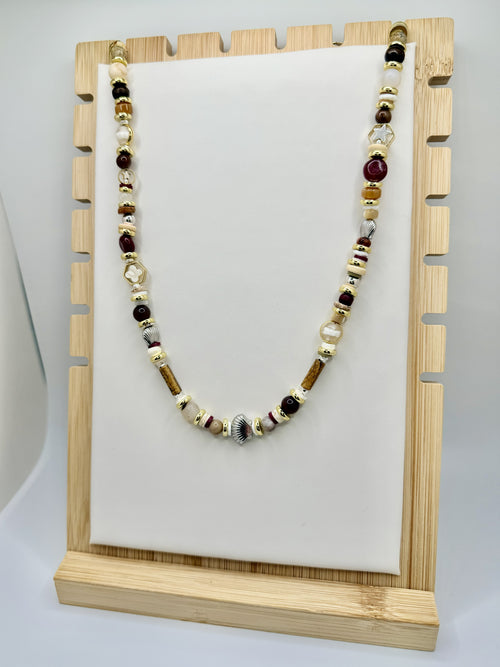 Carolina Collected Long Beaded Necklace | A. Halliday & Co.
