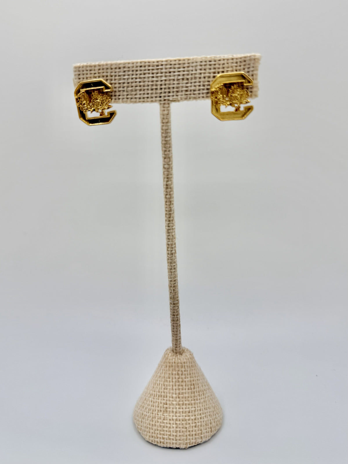 Carolina Gold Crest Gamecock Stud Earrings | A. Halliday & Co.
