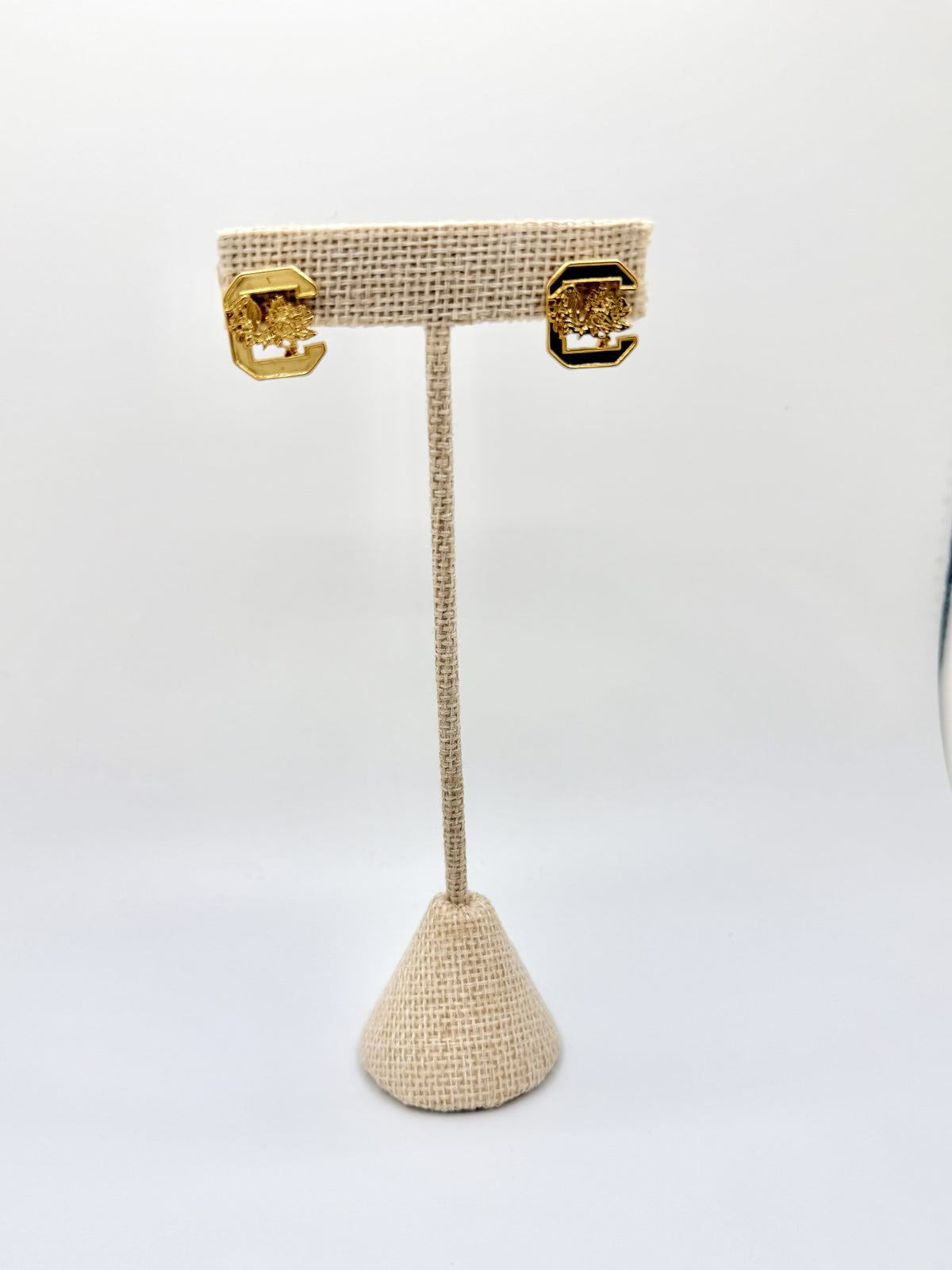 Carolina Gold Crest Gamecock Stud Earrings | A. Halliday & Co.