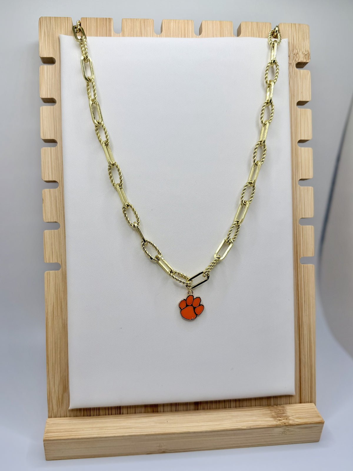 Death Valley Paw Chain Necklace | Clemson-Inspired Jewelry