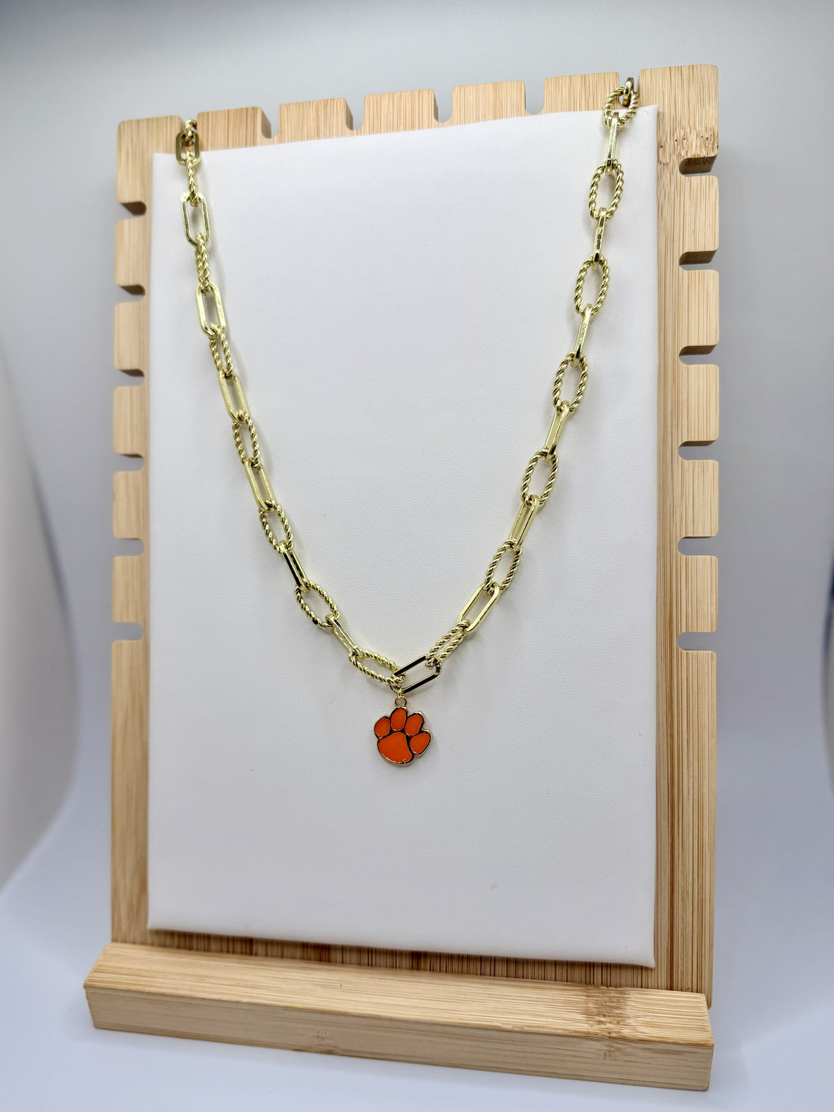 Death Valley Paw Chain Necklace | Clemson-Inspired Jewelry