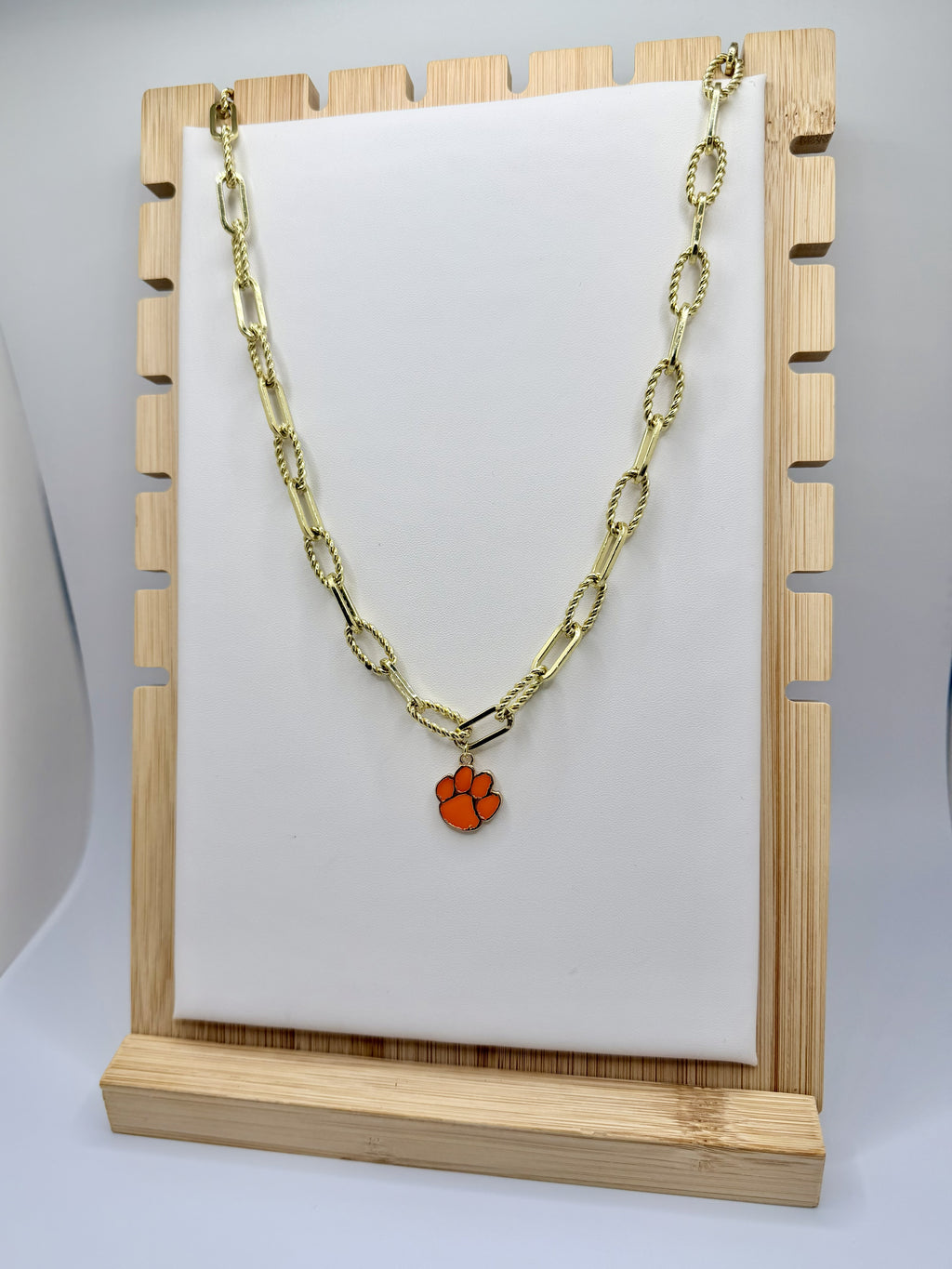 Death Valley Paw Chain Necklace | Clemson-Inspired Jewelry