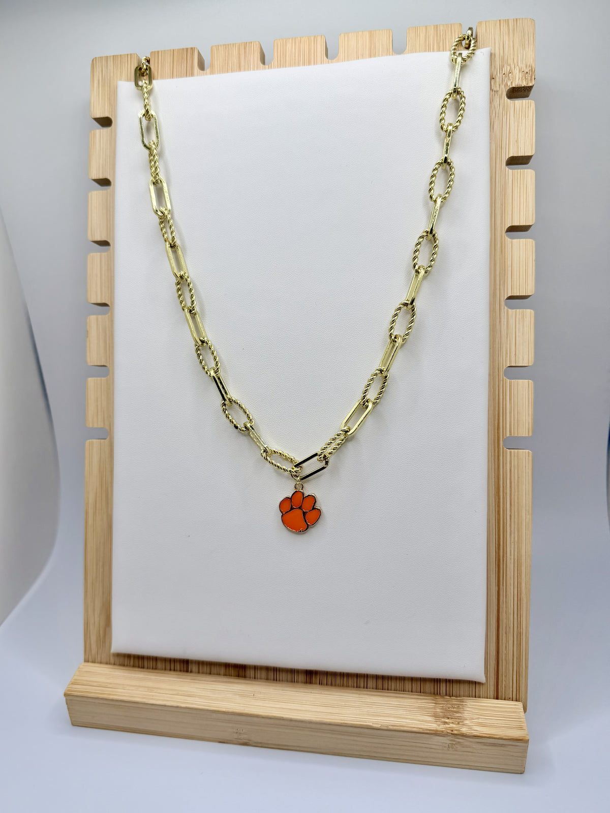 Death Valley Paw Chain Necklace | Clemson-Inspired Jewelry