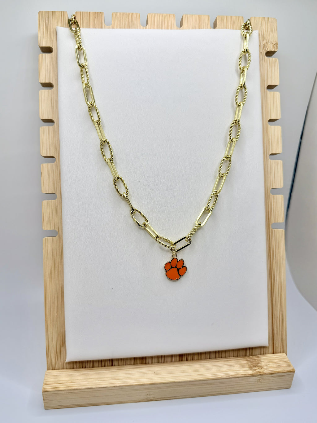 Death Valley Paw Chain Necklace | Clemson-Inspired Jewelry