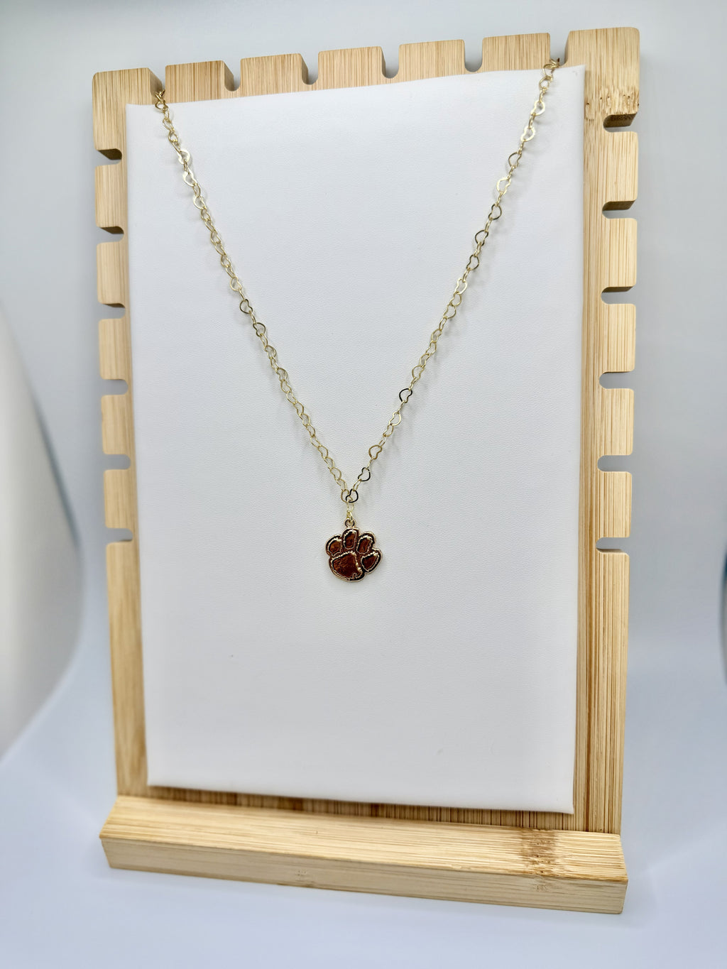 Tiger Paw Petite Clemson Necklace | A. Halliday & Co.