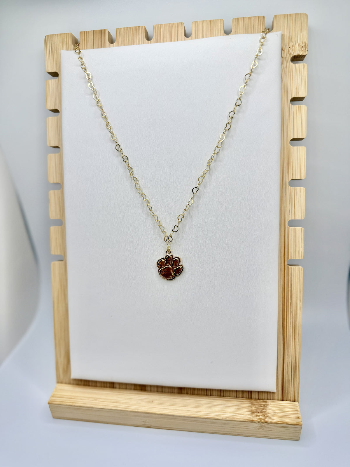 Tiger Paw Petite Clemson Necklace | A. Halliday & Co.
