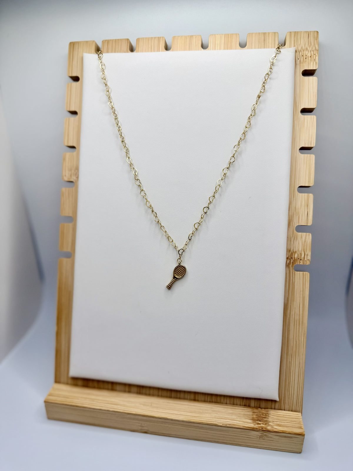 The Court Charm Tennis Racket Necklace